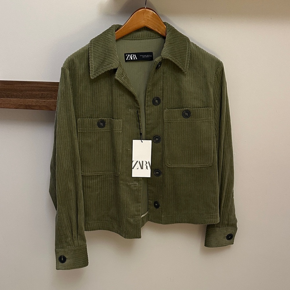 Zara Corduroy Button-Up Jacket